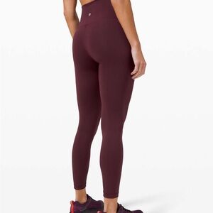 Lululemon Wunder Train High-Rise Leggings 25” in Cassis size 6